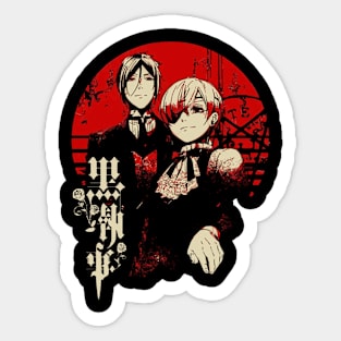 Black butler Sebastian michaelis  Ciel phantomhive Vintage Sticker